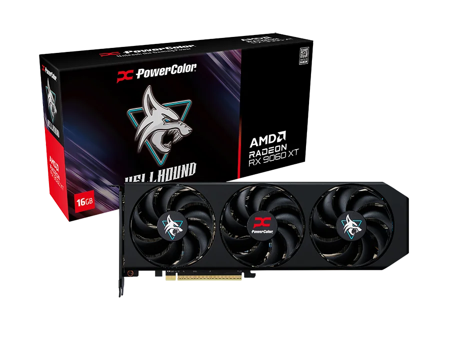 PowerColor Hellhound AMD Radeon RX 9060 XT 16GB GDDR6